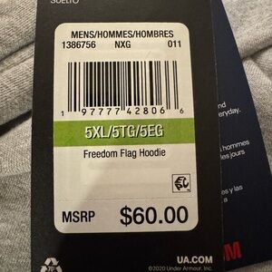Under Armour Gray Freedom Flag Fleece Hoodie